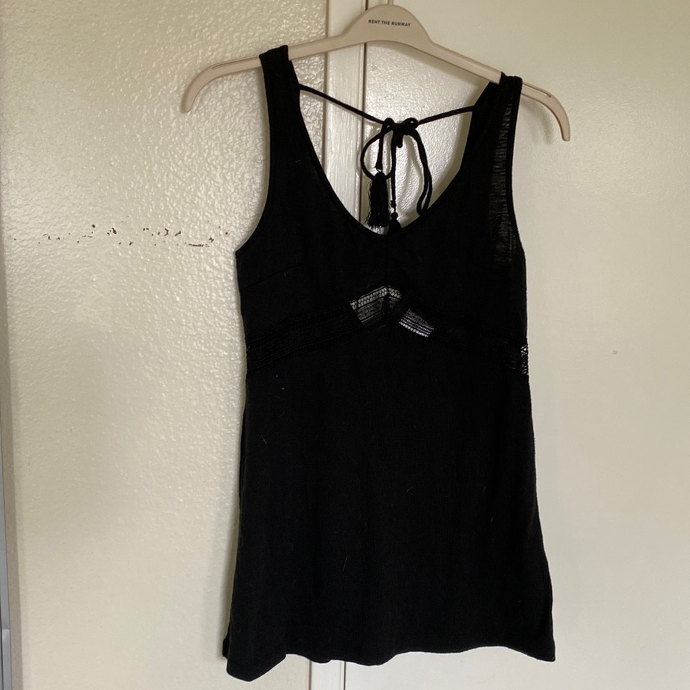 TARGET XHILARATION beach swimsuit cover up dress with tie back and lace inset